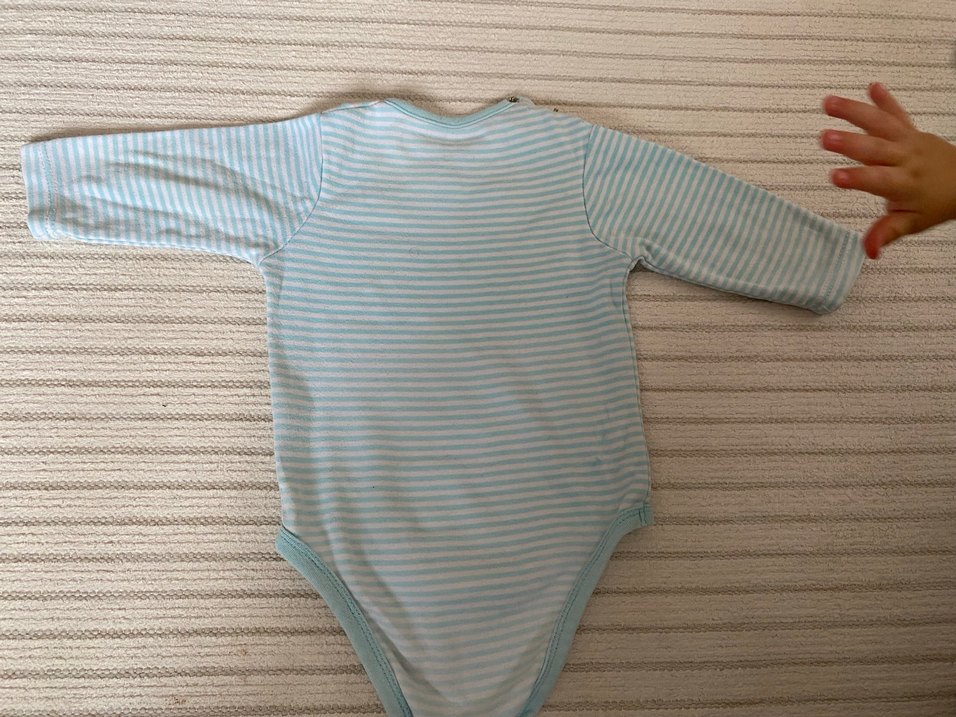 Cigit Kollu Mavi Bebek Body 6-12 ay - Görsel 4