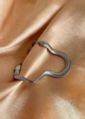 Sıfır Yılan Desenli Zincir Detaylı Kadın erkek çift El Zinciri - Görsel 3