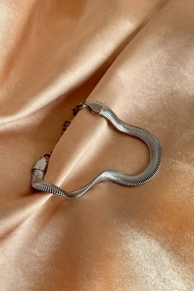 Sıfır Yılan Desenli Zincir Detaylı Kadın erkek çift El Zinciri - Görsel 3