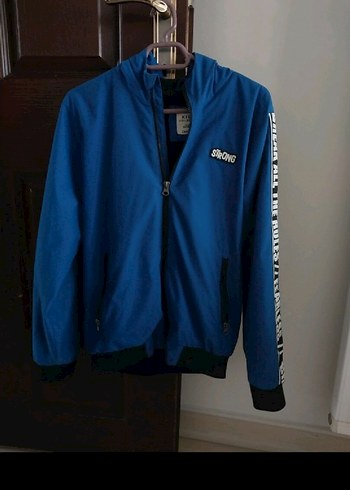 Fermuarlı Koyu Mavi Erkek Çocuk Yağmurluk - Görsel 3