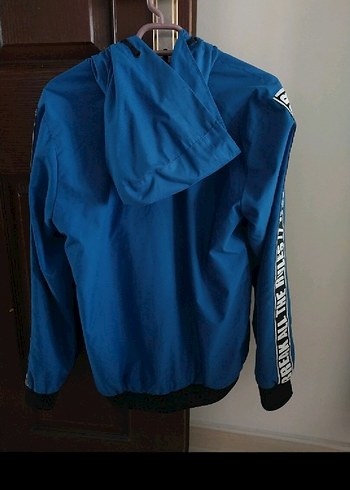 Fermuarlı Koyu Mavi Erkek Çocuk Yağmurluk - Görsel 2