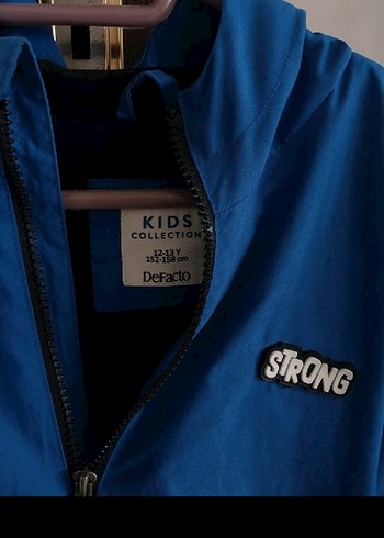 Fermuarlı Koyu Mavi Erkek Çocuk Yağmurluk - Görsel 4