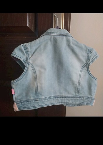 Nakışlı Mavi Kız Denim Bolero 6_7 yaş - Görsel 2