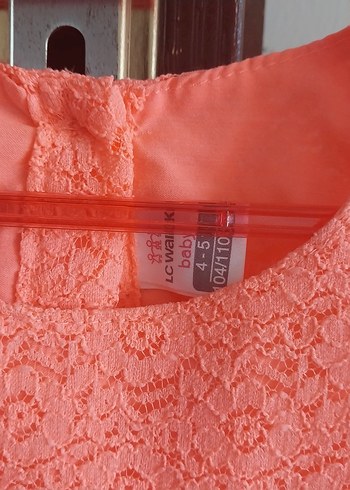 Dantel Detaylı Kolsuz Nar çiçeği Kız Elbisesi - Görsel 2