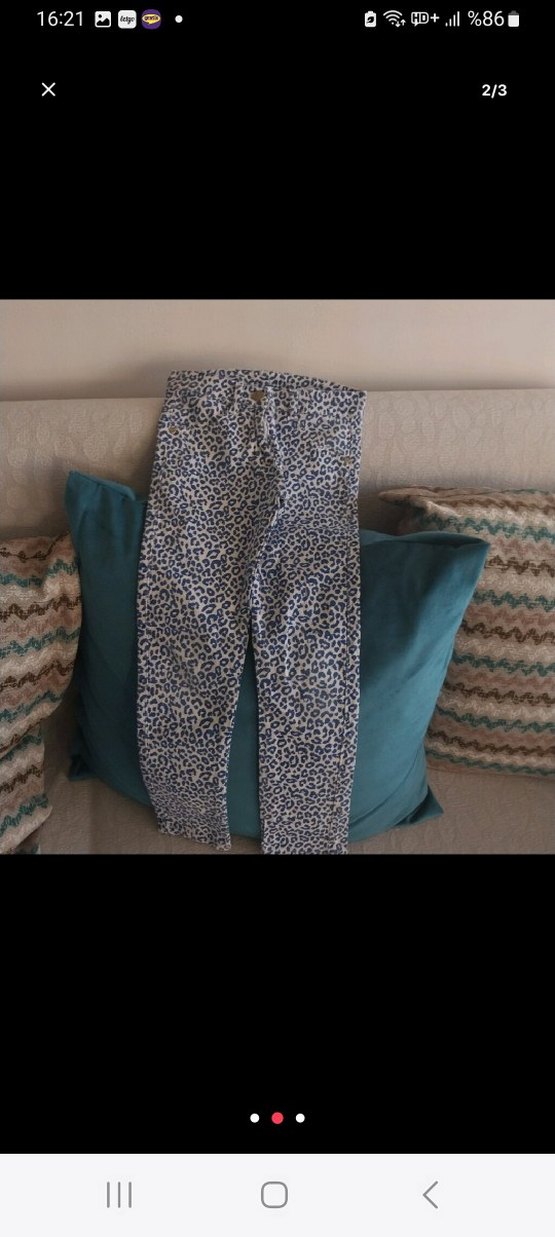 Desenli Kız çocuk Pantolon - Görsel 2