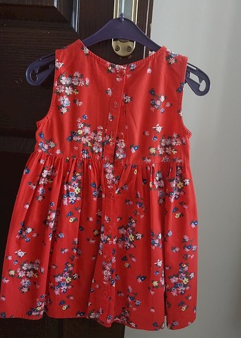 Lc Waikiki Kız Çocuk Kırmızı Çiçekli Elbise - Görsel 3