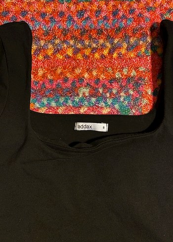 ADDAX Kadın göğüs kısmı astarlı kare yaka crop top - Görsel 2