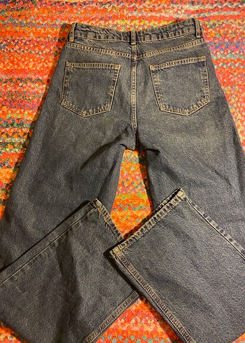 ADDAX Kadın çok renkli Bol Kesim Midi Denim Pantolon - Görsel 2