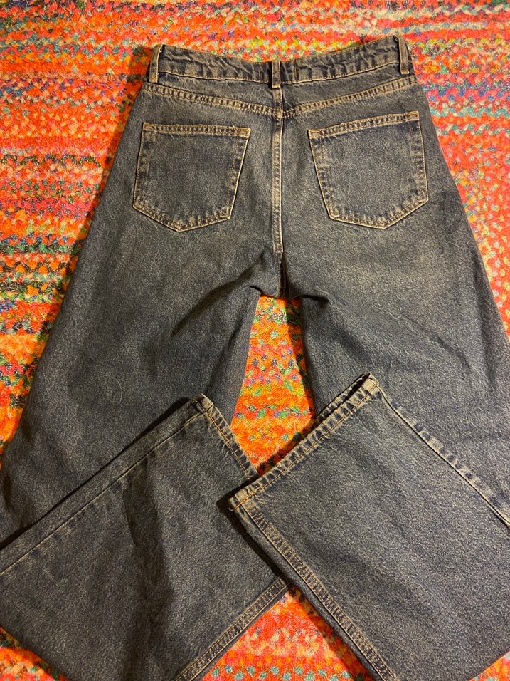 ADDAX Kadın çok renkli Bol Kesim Midi Denim Pantolon - Görsel 2