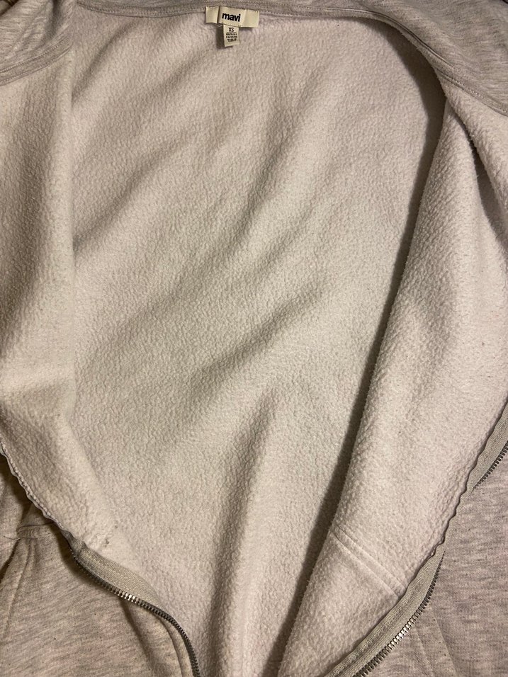 MAVİ Gri Renk Fermuarlı Kapüşonlu Kadın Sweatshirt - Görsel 2