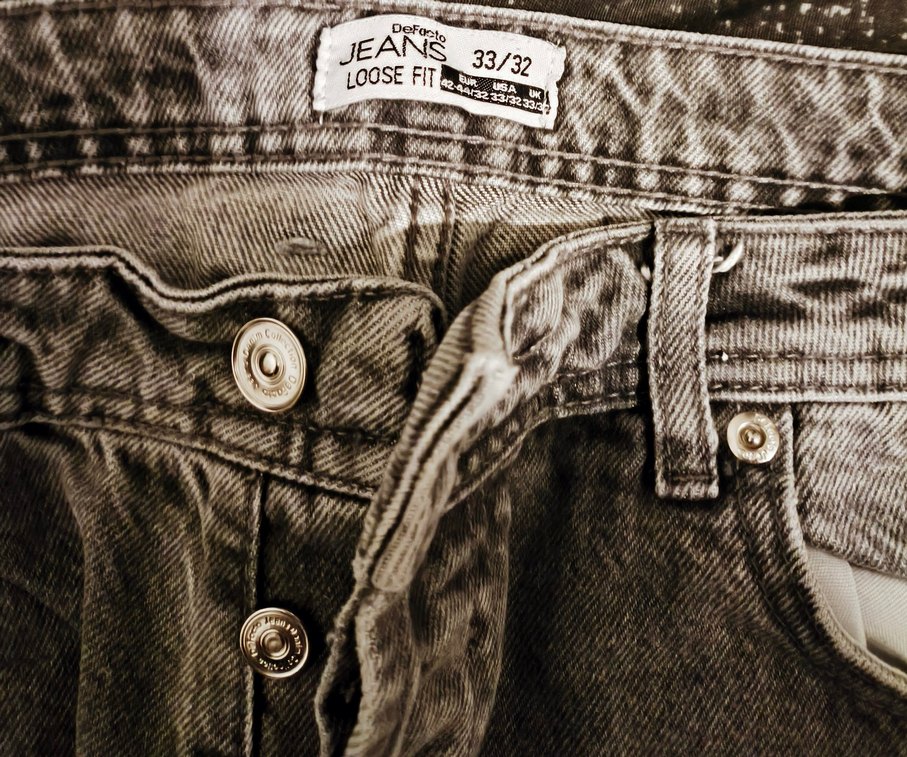 gri Siyah erkek Jean - Görsel 2