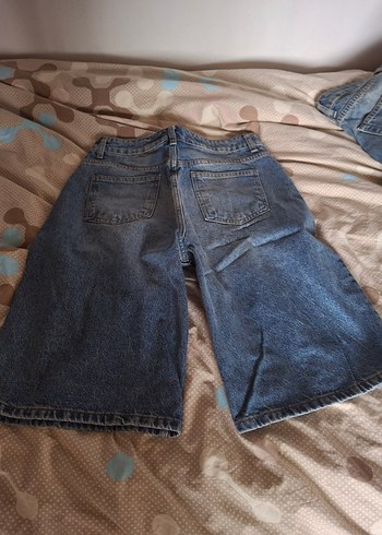 Trendyol & Milla Gri Mavi Midi Denim Şort
