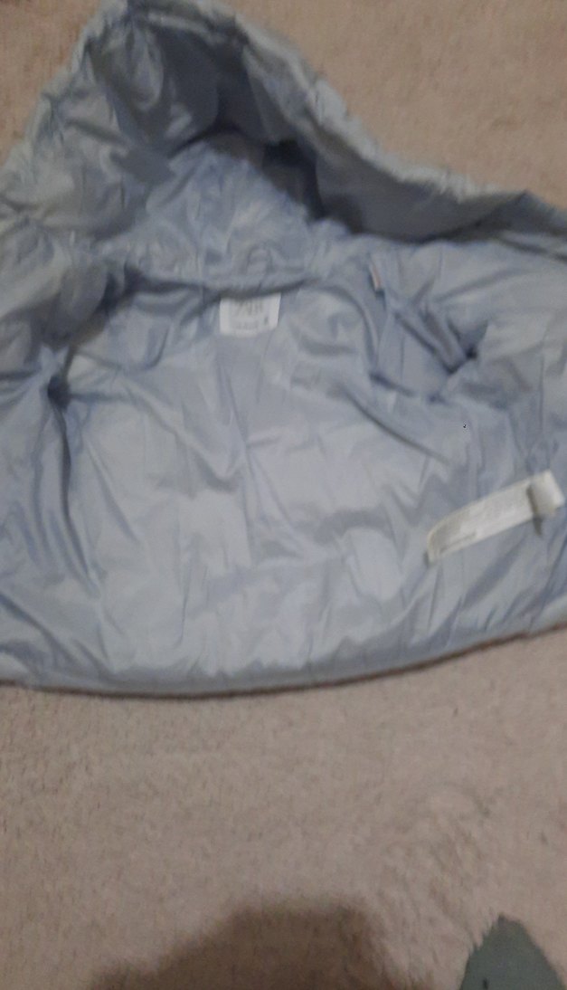 ZARA Erkek Çocuk çok açık mavi Kapüşonlu Mont marka 12/18 ay - Görsel 3