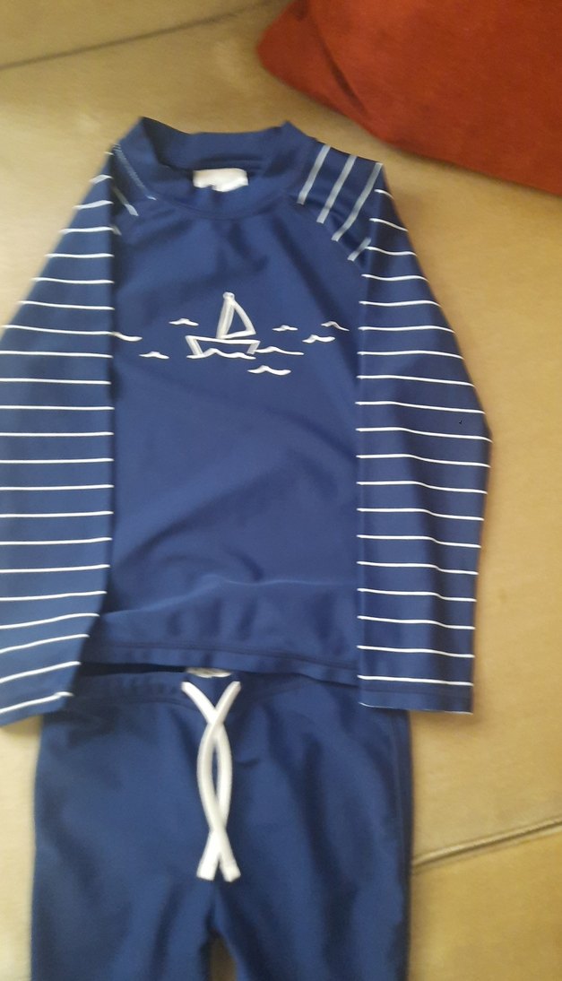 2/4 yaş Koyu lacivert HM Uzun Kollu erkek mayo takımı - Görsel 2