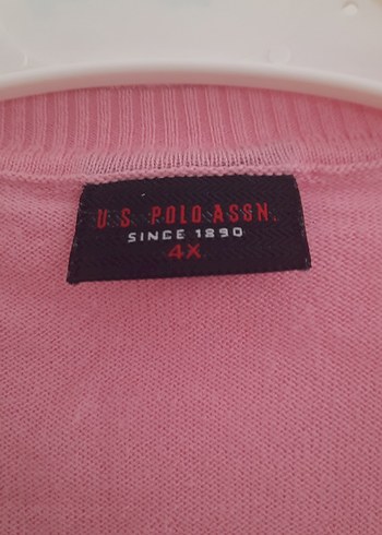 polo marka Kız Çocuk Pembe Kısa Kollu Triko Bolero - Görsel 2