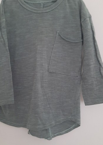 nex marka 2 adet kollu tşort Erkek Çocuk Keten Bej Uzun Kollu - Görsel 4