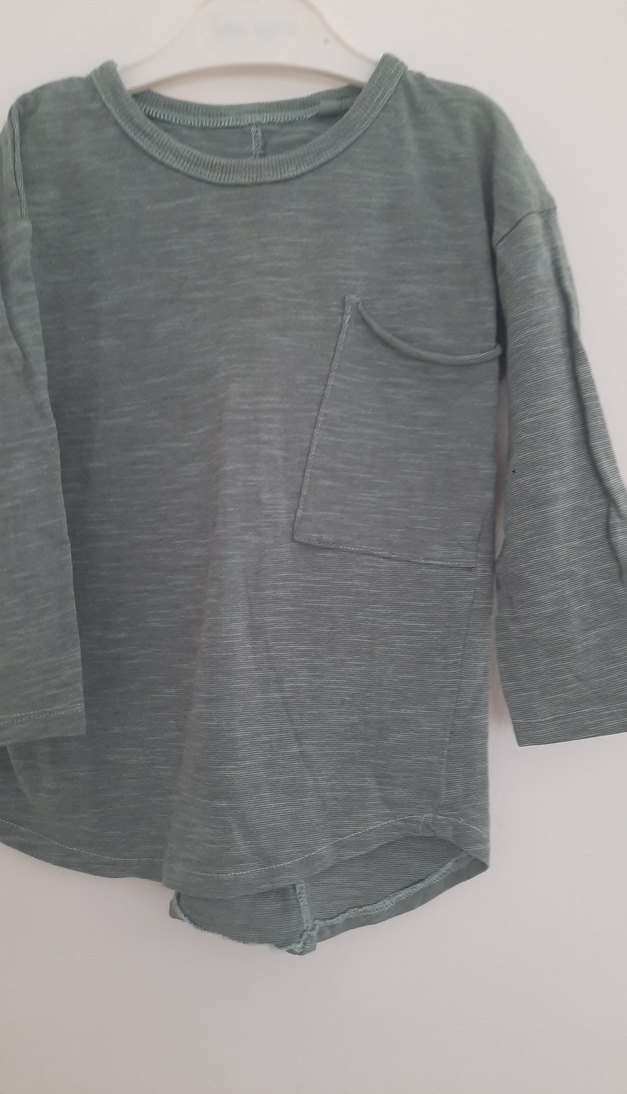 nex marka 2 adet kollu tşort Erkek Çocuk Keten Bej Uzun Kollu - Görsel 4