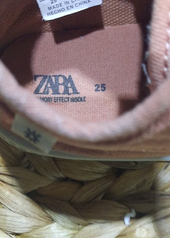 pembe cırt cırtlı kız çocuk ayakkabı kot kumaştan - Görsel 6