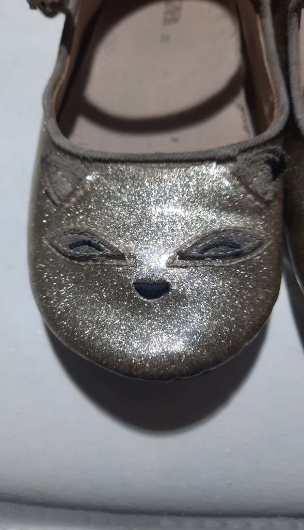 ZARA Tokalı Gri Leopar Desenli Kız Babet - Görsel 2