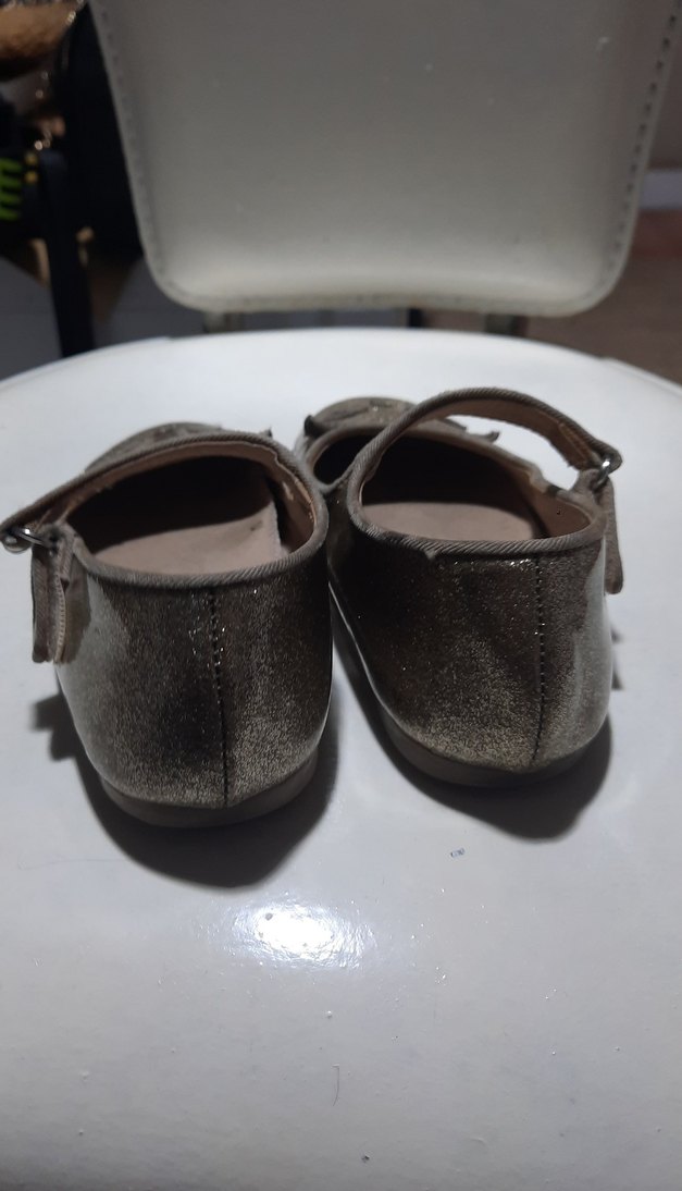 ZARA Tokalı Gri Leopar Desenli Kız Babet - Görsel 4