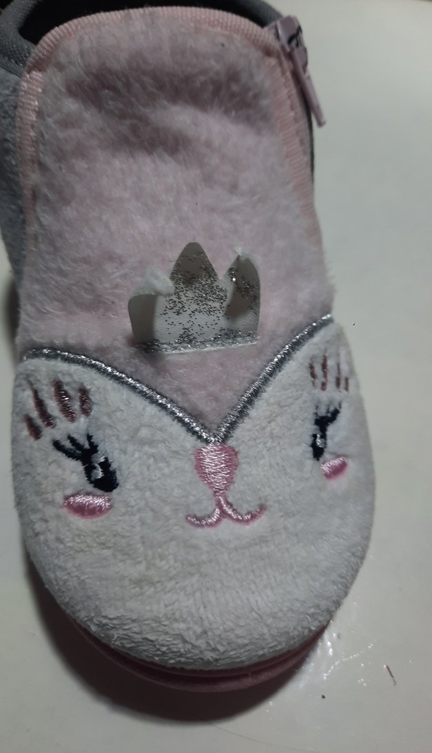 Kız Çocuk Pembe Gri Nakışlı Sıcak Ev Terliği - Görsel 5