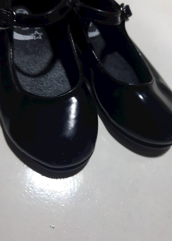 HM Kız Çocuk Siyah Rugan Babet Ayakkabı - Görsel 4