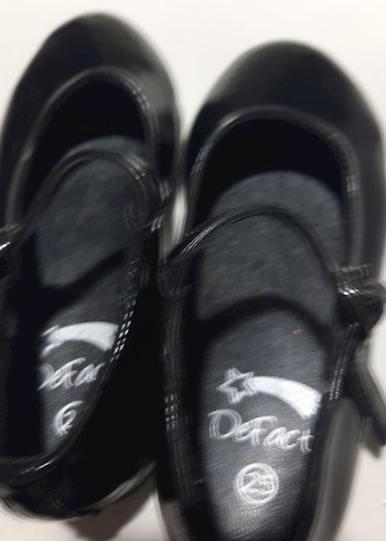 HM Kız Çocuk Siyah Rugan Babet Ayakkabı - Görsel 2