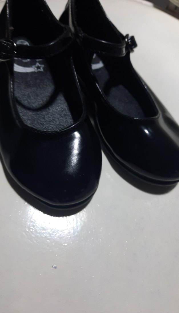 HM Kız Çocuk Siyah Rugan Babet Ayakkabı - Görsel 4