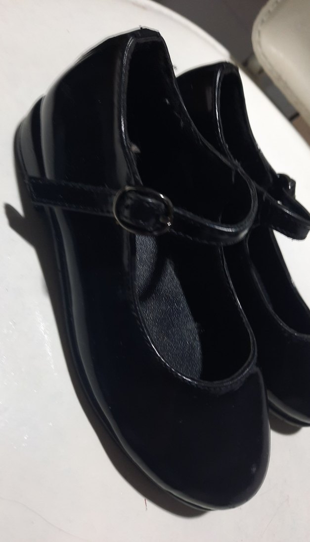 HM Kız Çocuk Siyah Rugan Babet Ayakkabı - Görsel 5