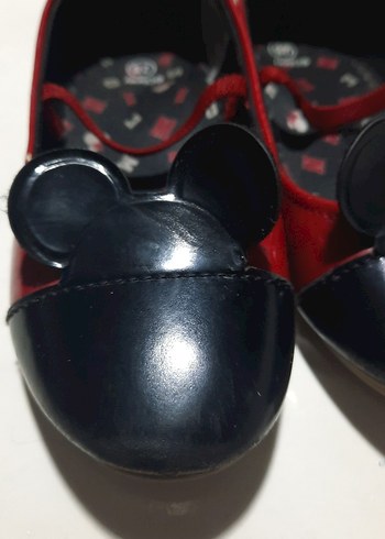 LCW  mini maus disney Kız Çocuk Kırmızı Lastik Tokalı Babet - Görsel 3