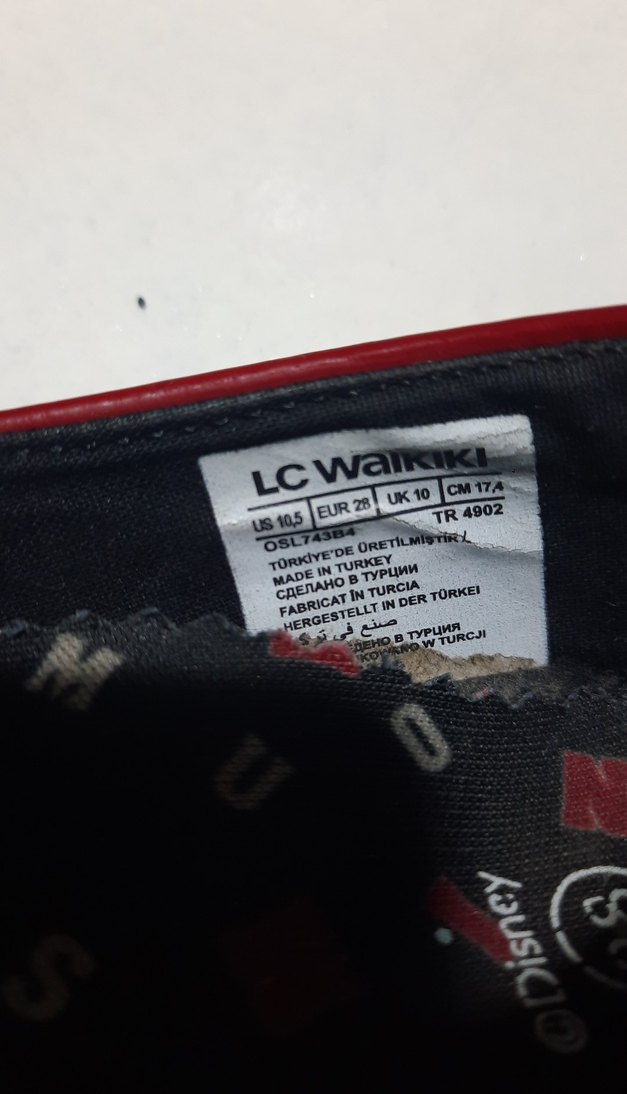 LCW  mini maus disney Kız Çocuk Kırmızı Lastik Tokalı Babet - Görsel 5