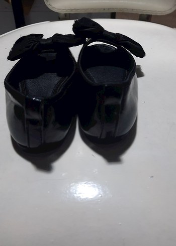 HM Siyah Fiyonk Detaylı Gotik Kadın Dolgu Topuklu Ayakkabı - Görsel 5