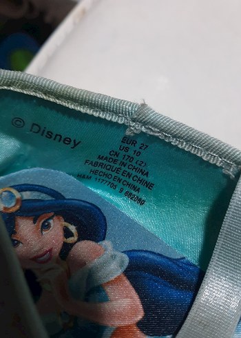 DİSNEY simli Parlak Mavi Kız Çocuk Babet Ayakkabı - Görsel 7