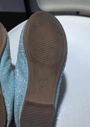 DİSNEY simli Parlak Mavi Kız Çocuk Babet Ayakkabı - Görsel 4