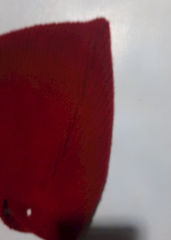 koyu Kırmızı el Örgüsü Kız çocuk bere kırmızı başlıklı kız şapka - Görsel 3