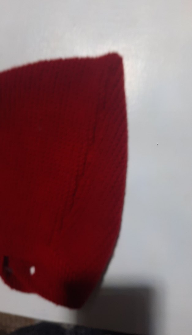 koyu Kırmızı el Örgüsü Kız çocuk bere kırmızı başlıklı kız şapka - Görsel 3