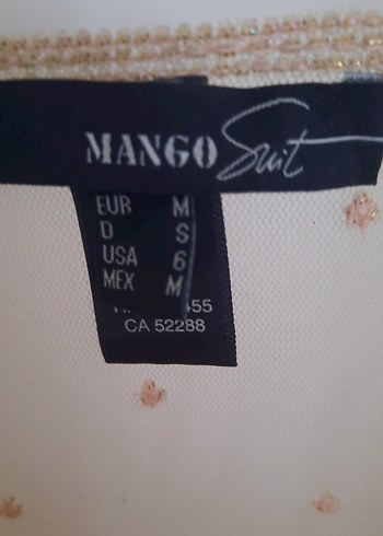 Bej pul işlemeli mango Kadın Bluz bolero mini ceket abiye - Görsel 11