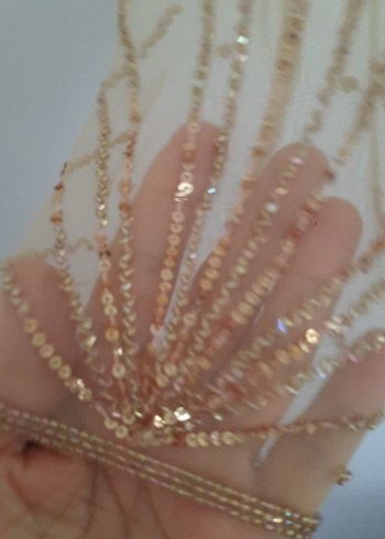 Bej pul işlemeli mango Kadın Bluz bolero mini ceket abiye - Görsel 9