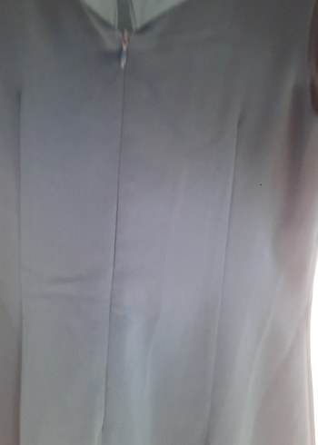 petrol yeşili Yakası boncuk işli tül detaylı gece abiye kadın - Görsel 7