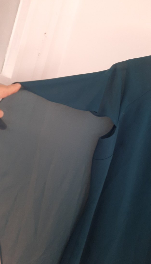 petrol yeşili Yakası boncuk işli tül detaylı gece abiye kadın - Görsel 3