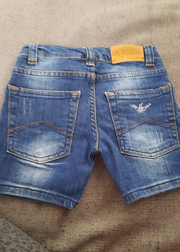 armani marka 5 yaş kız erkek Çocuk Kot Şort Rahat Kesim - Görsel 4