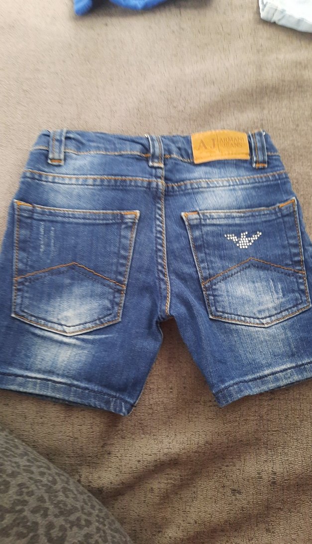 armani marka 5 yaş kız erkek Çocuk Kot Şort Rahat Kesim - Görsel 4