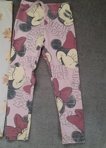 Zara ve lcw marka kız çocuk Kız Çocuk Pamuklu Baskılı Tayt Seti - Görsel 2