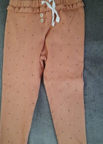 Zara ve lcw marka kız çocuk Kız Çocuk Pamuklu Baskılı Tayt Seti - Görsel 6