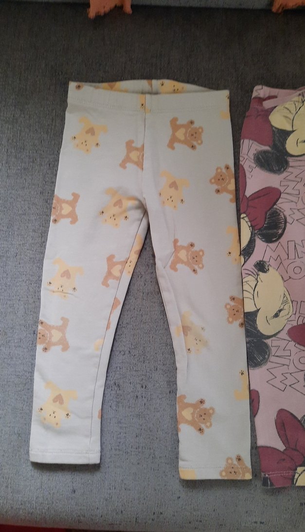 Zara ve lcw marka kız çocuk Kız Çocuk Pamuklu Baskılı Tayt Seti - Görsel 4