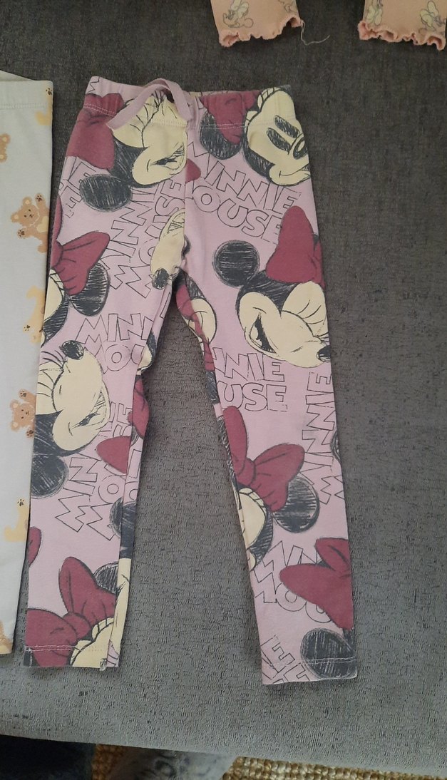 Zara ve lcw marka kız çocuk Kız Çocuk Pamuklu Baskılı Tayt Seti - Görsel 2