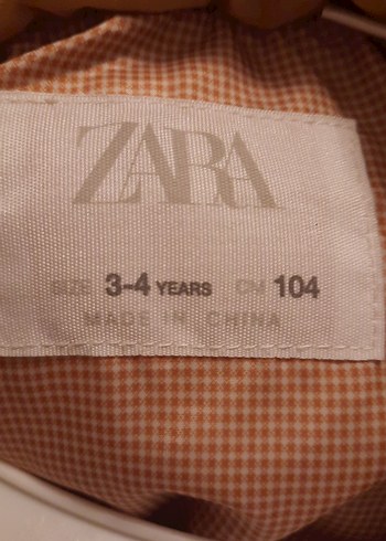 zara marka 3/4 yaş Kapüşonlu, Fermuarlı Erkek Çocuk  sarı Mont - Görsel 5