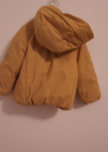 zara marka 3/4 yaş Kapüşonlu, Fermuarlı Erkek Çocuk  sarı Mont - Görsel 3