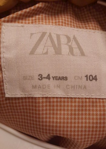 zara marka 3/4 yaş Kapüşonlu, Fermuarlı Erkek Çocuk  sarı Mont - Görsel 4