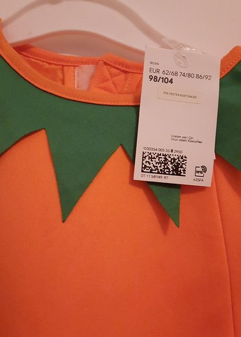 Turuncu Baskılı Bebek Önlüğü - Görsel 2